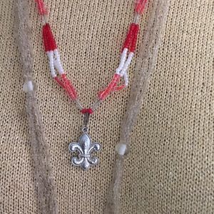2 vintage beaded neclaces 1  Fleur-de-lis